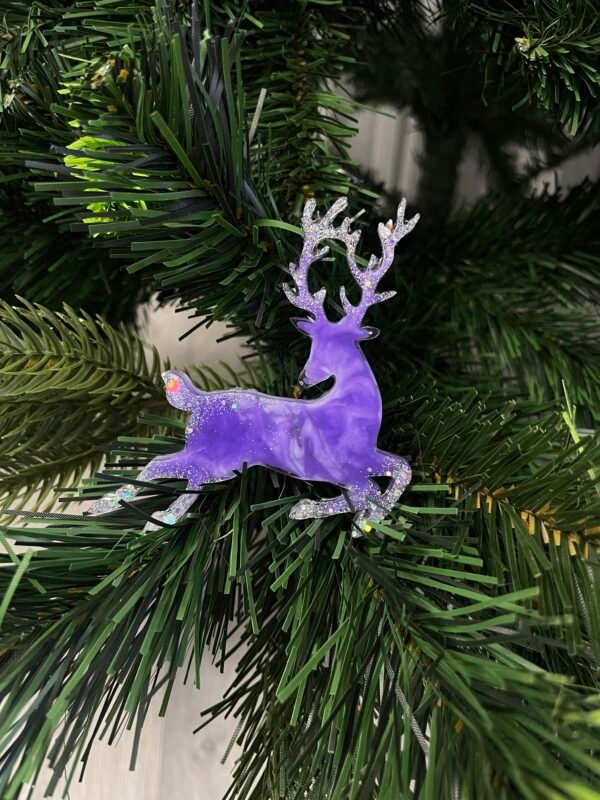 Eglutės žaisliukas "Violetinis Elnias didelis4"