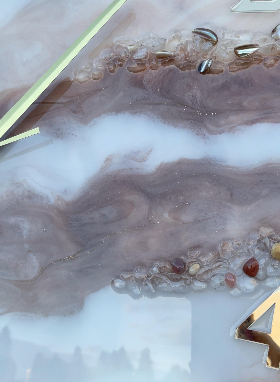 Laikrodis "Rudas marmuras" 50cm - Image 6