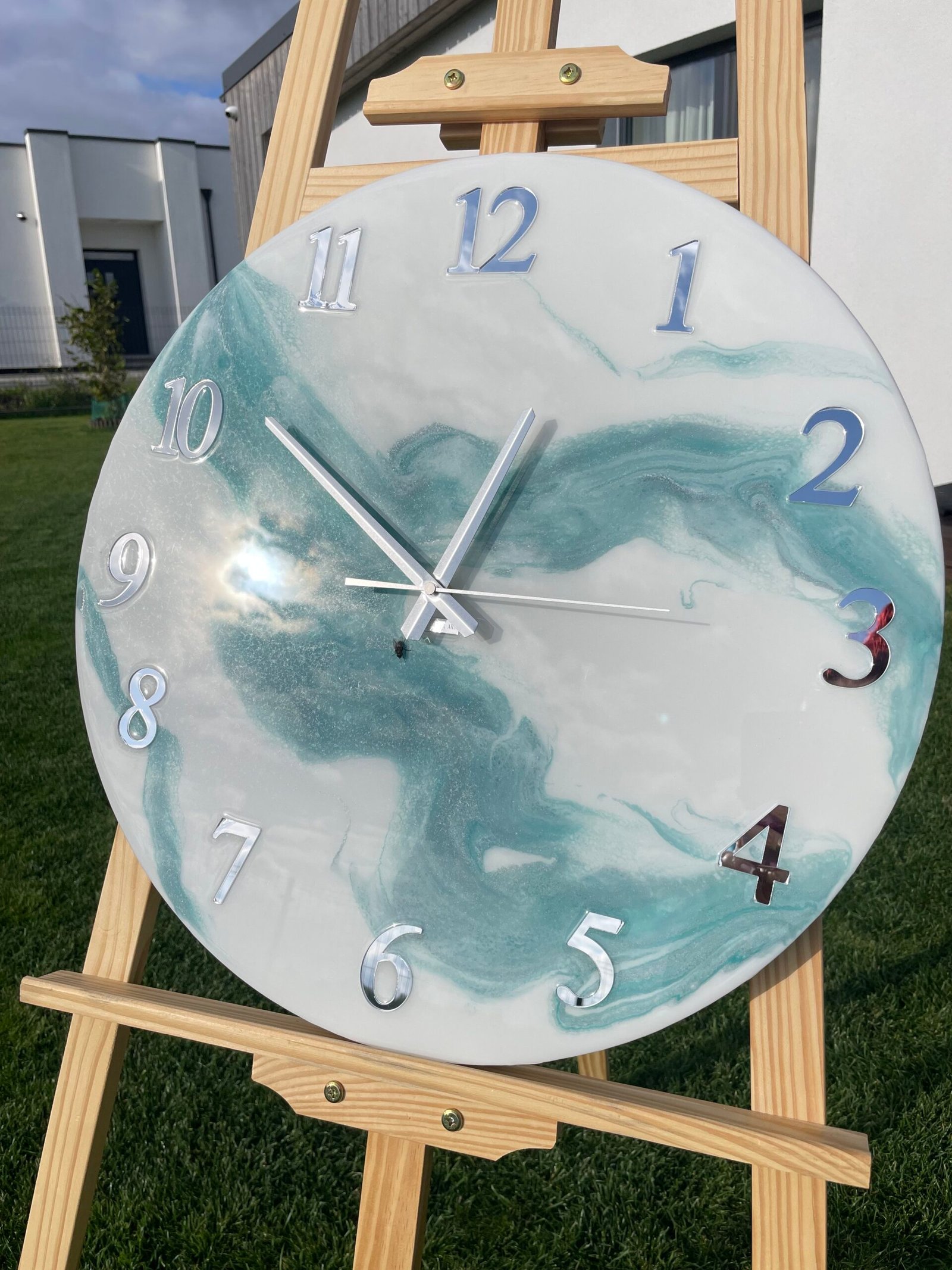 Laikrodis "Žalias marmuras" 50cm