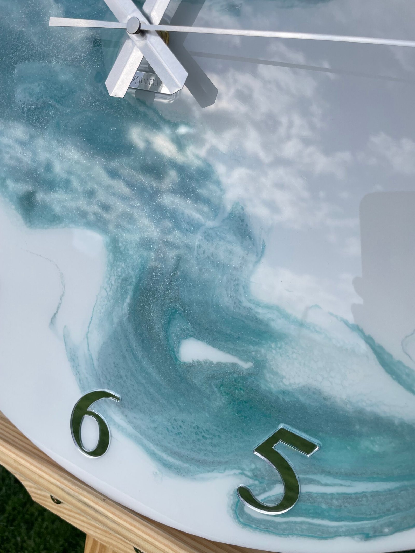 Laikrodis "Žalias marmuras" 50cm - Image 4