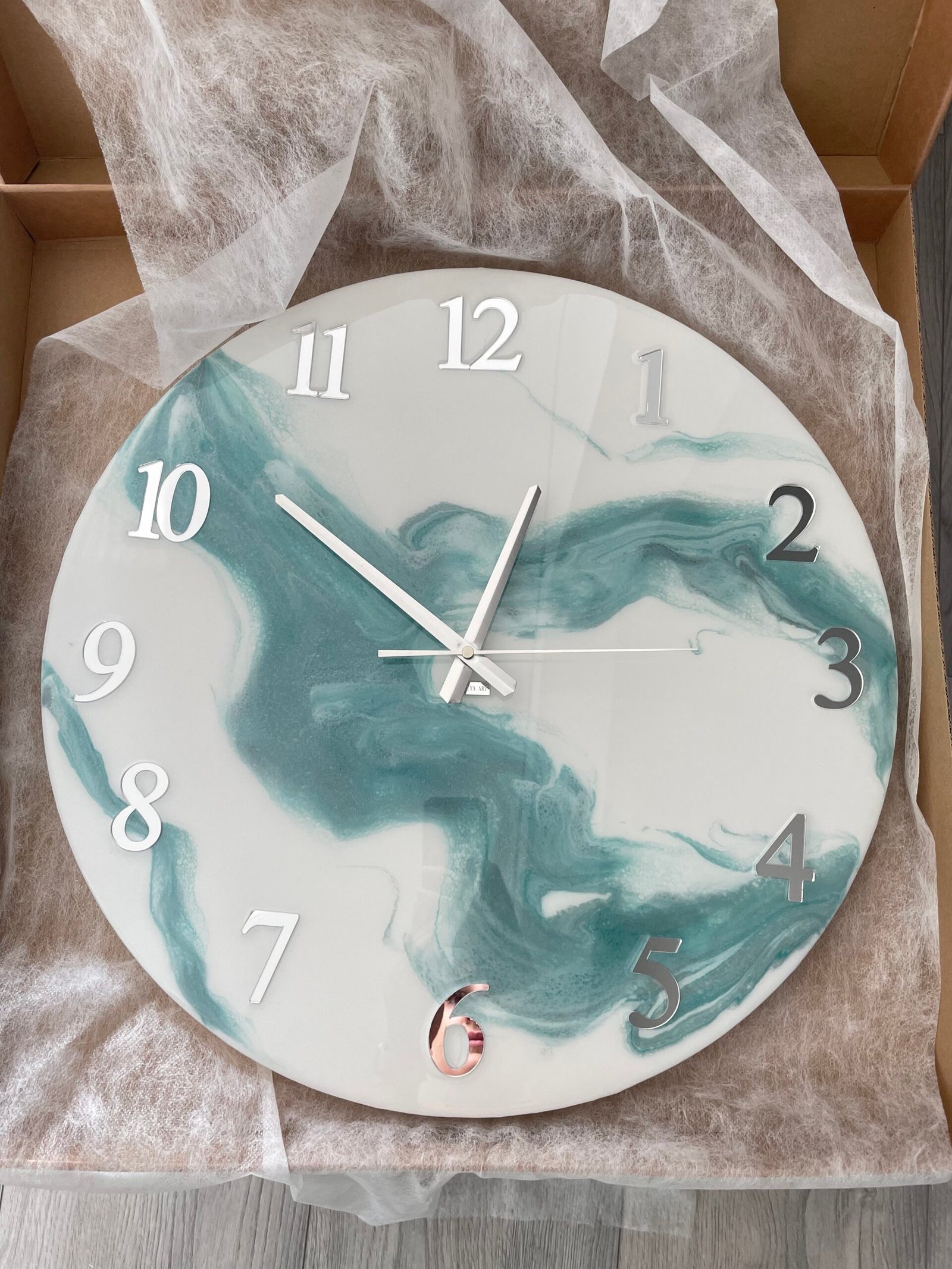 Laikrodis "Žalias marmuras" 50cm - Image 11