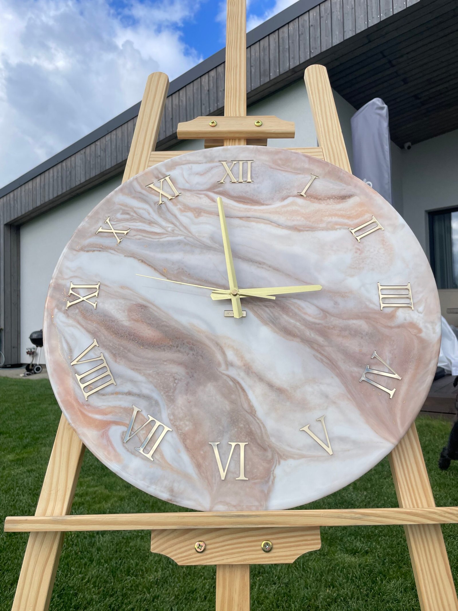 Laikrodis "Rudas marmuras2" 50cm - Image 12