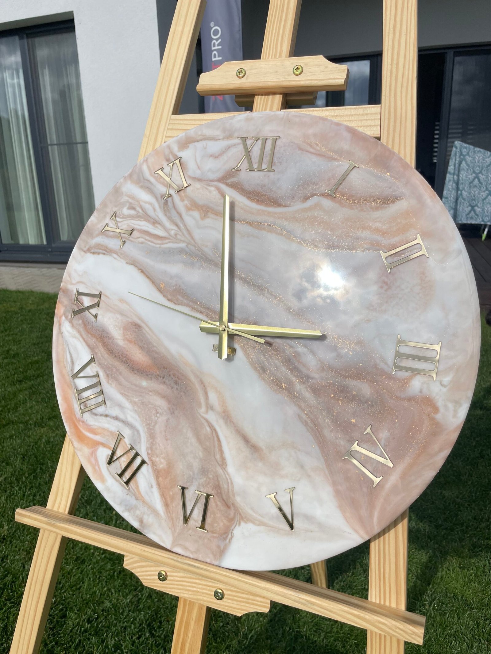 Laikrodis "Rudas marmuras2" 50cm