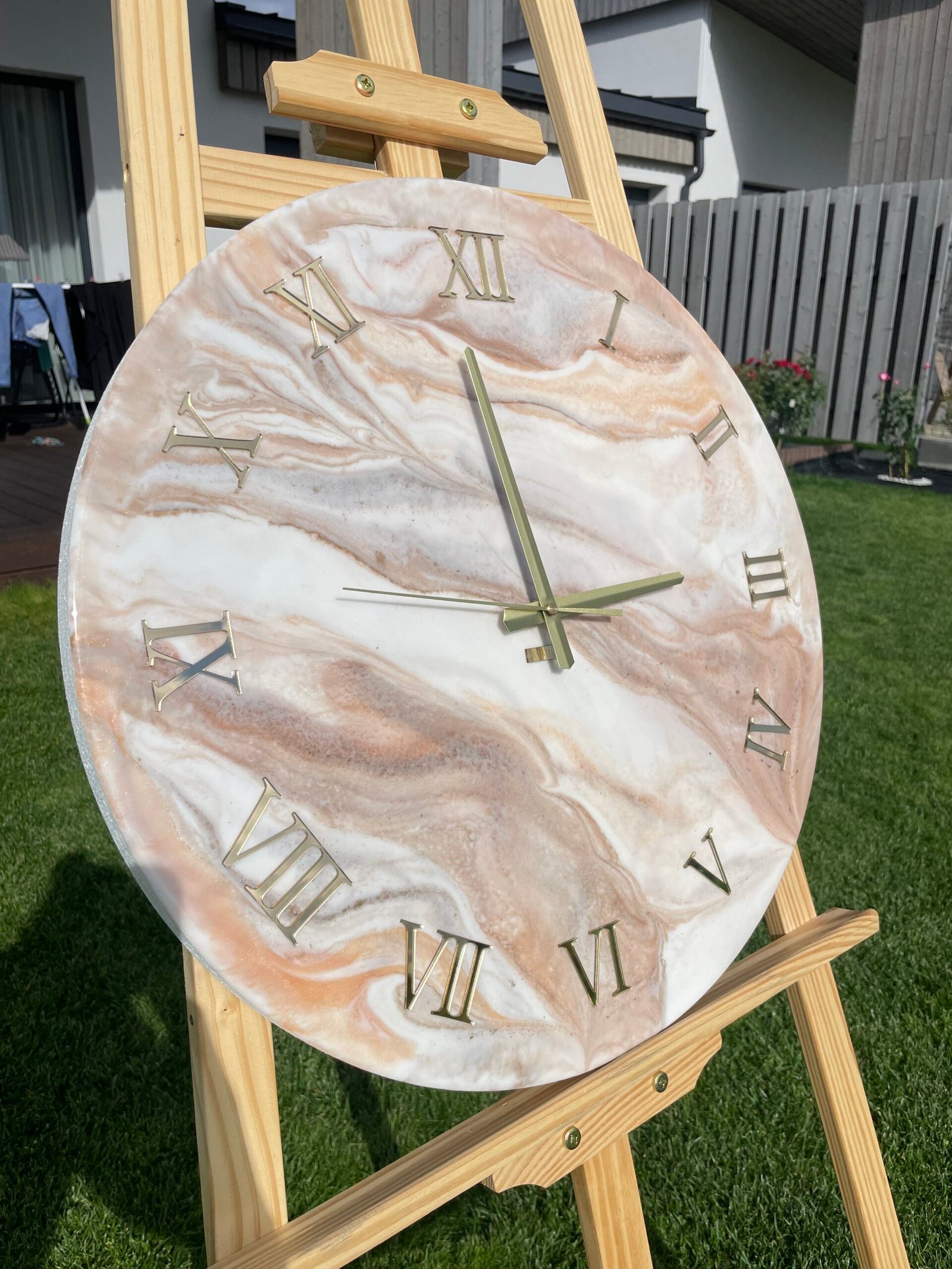 Laikrodis "Rudas marmuras2" 50cm - Image 10