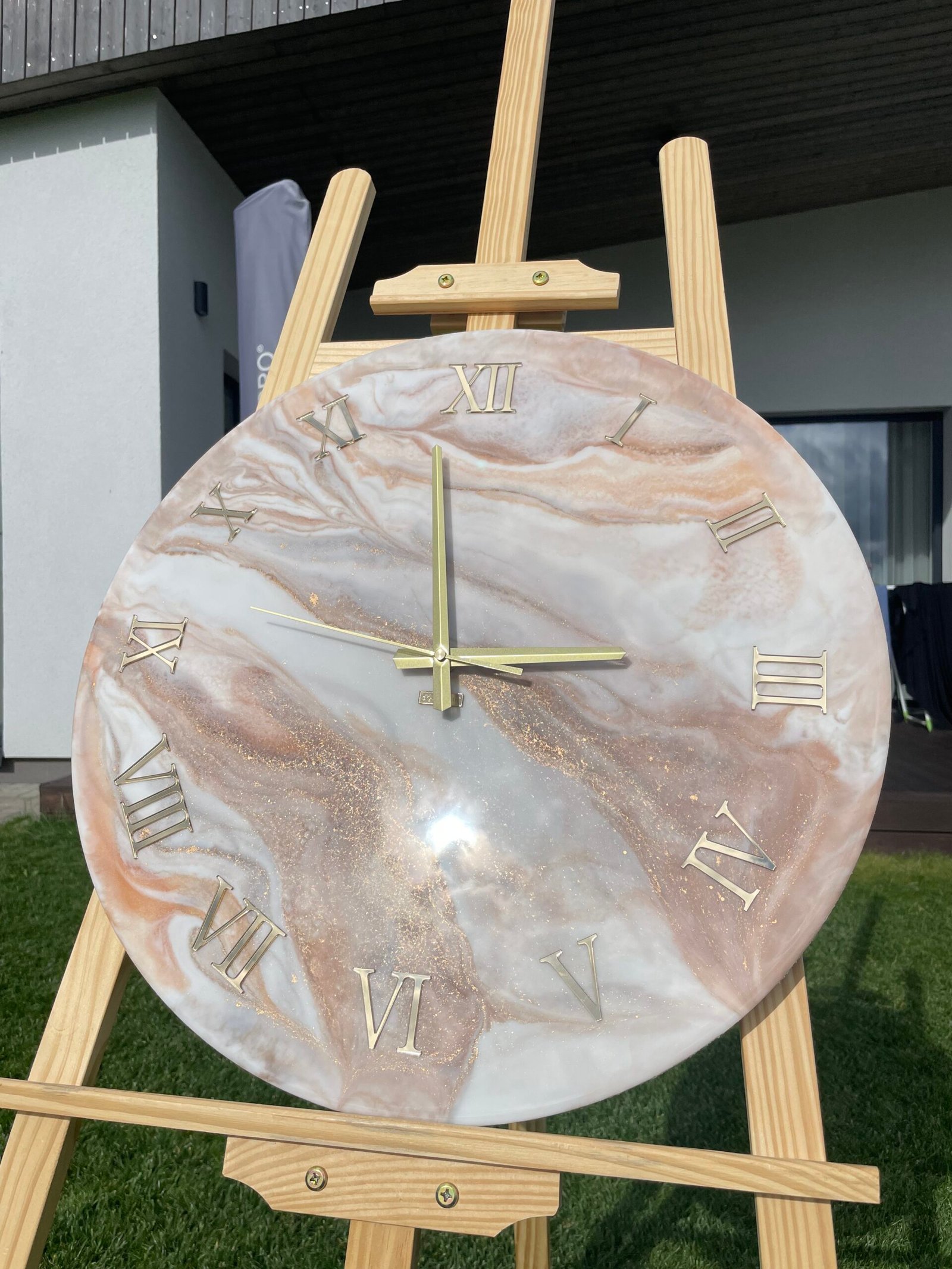 Laikrodis "Rudas marmuras2" 50cm - Image 9