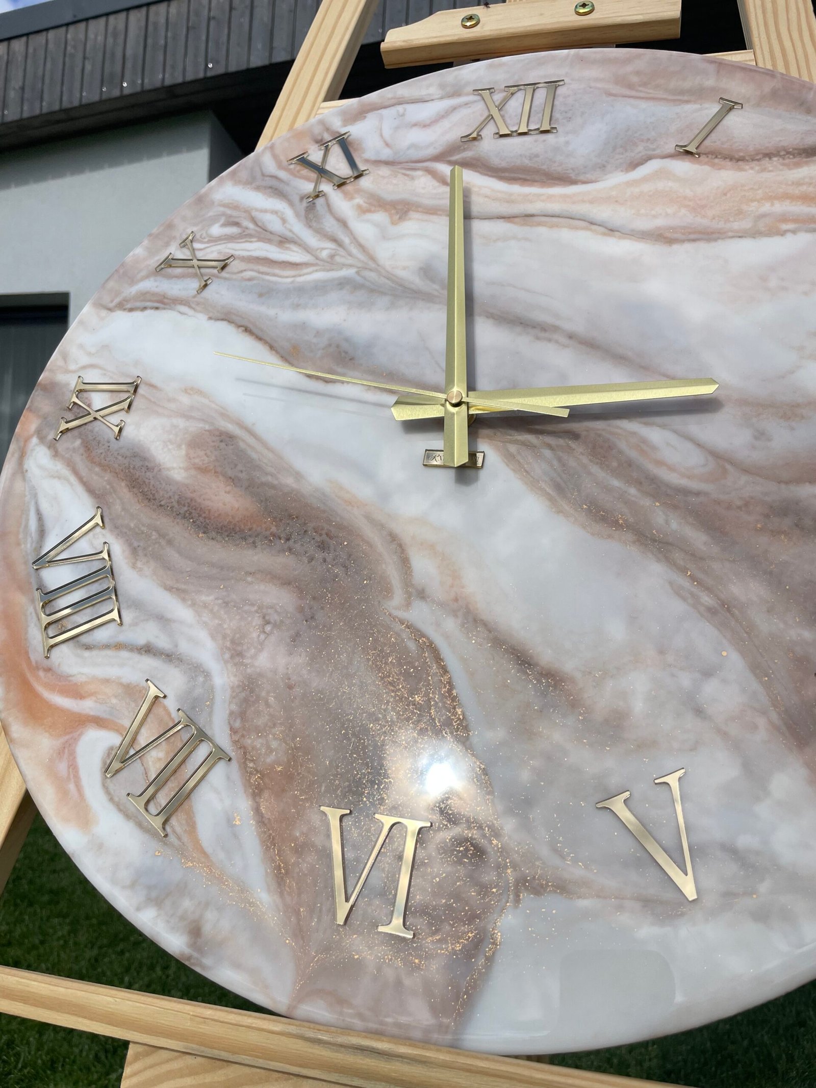 Laikrodis "Rudas marmuras2" 50cm - Image 8