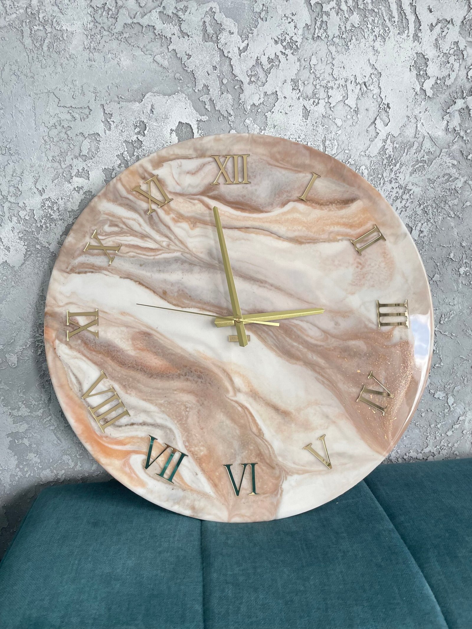 Laikrodis "Rudas marmuras2" 50cm - Image 7