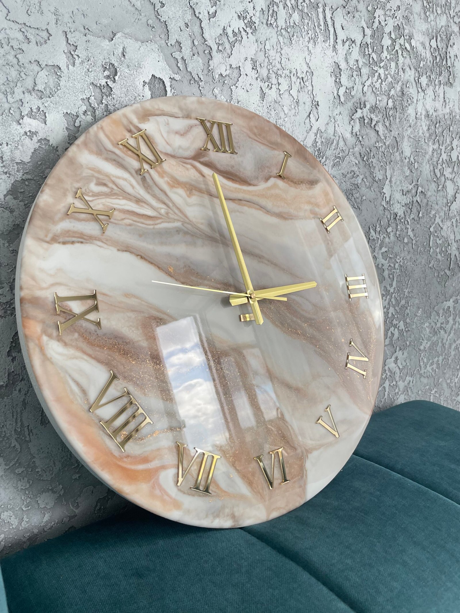 Laikrodis "Rudas marmuras2" 50cm - Image 6