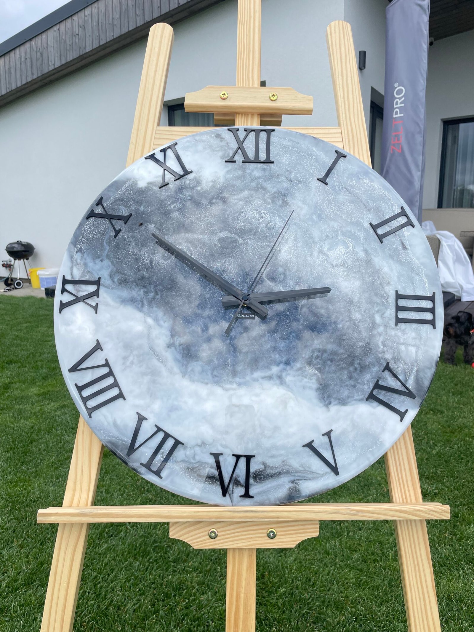 Laikrodis "Pilkas marmuras2" 50cm - Image 7