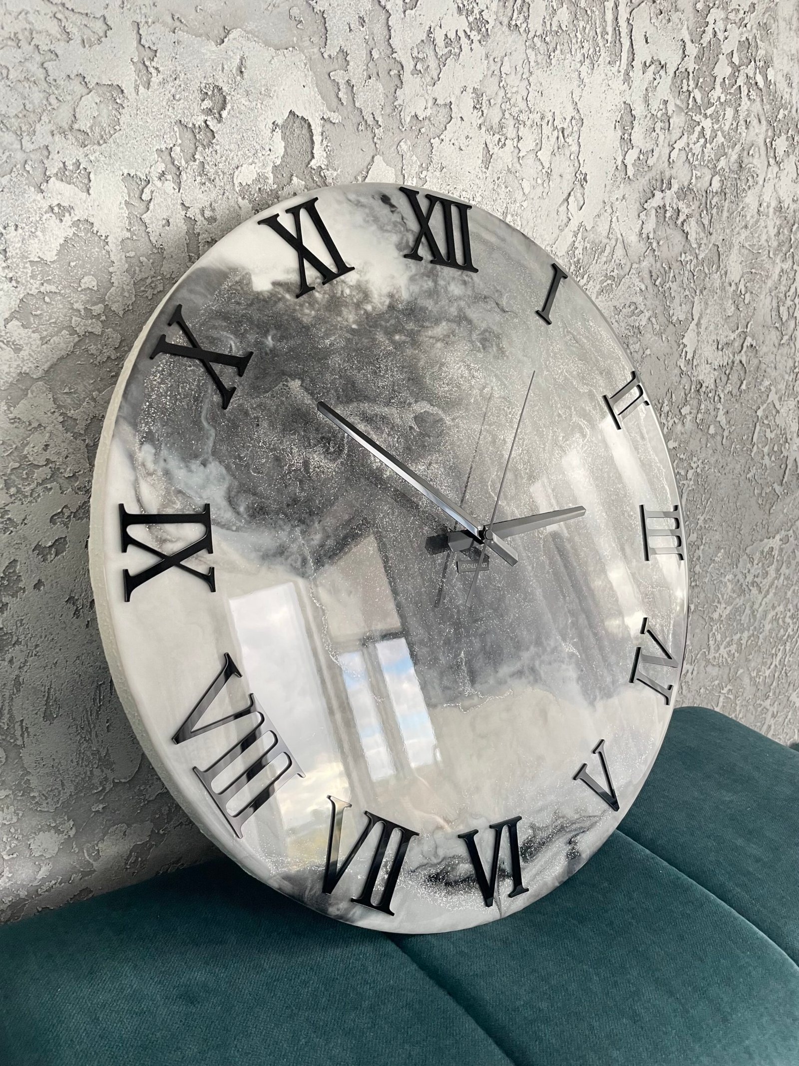 Laikrodis "Pilkas marmuras2" 50cm - Image 5