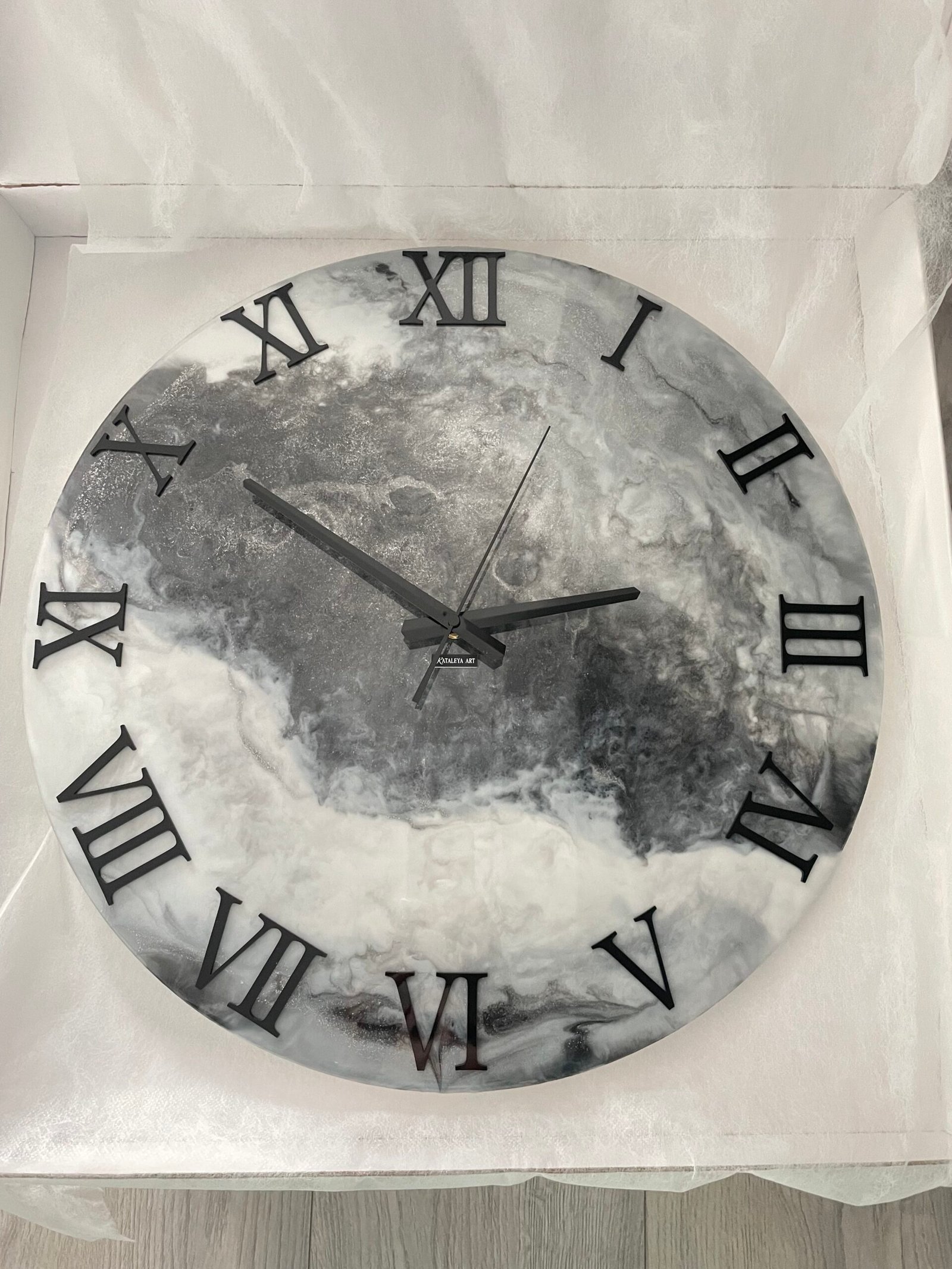 Laikrodis "Pilkas marmuras2" 50cm - Image 2