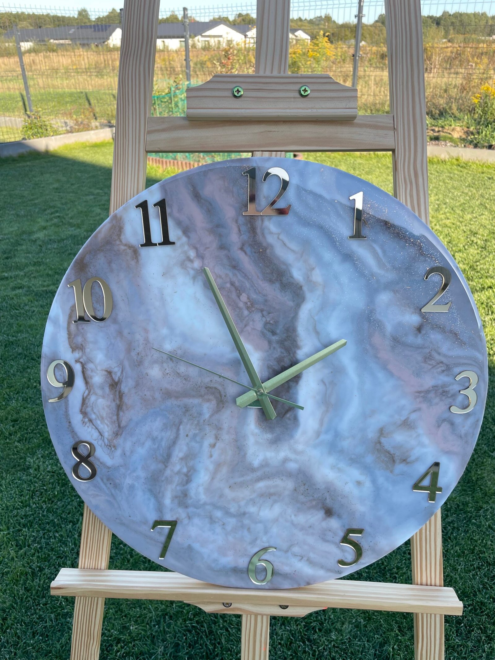 Laikrodis "Rudas marmuras3" 50cm - Image 2