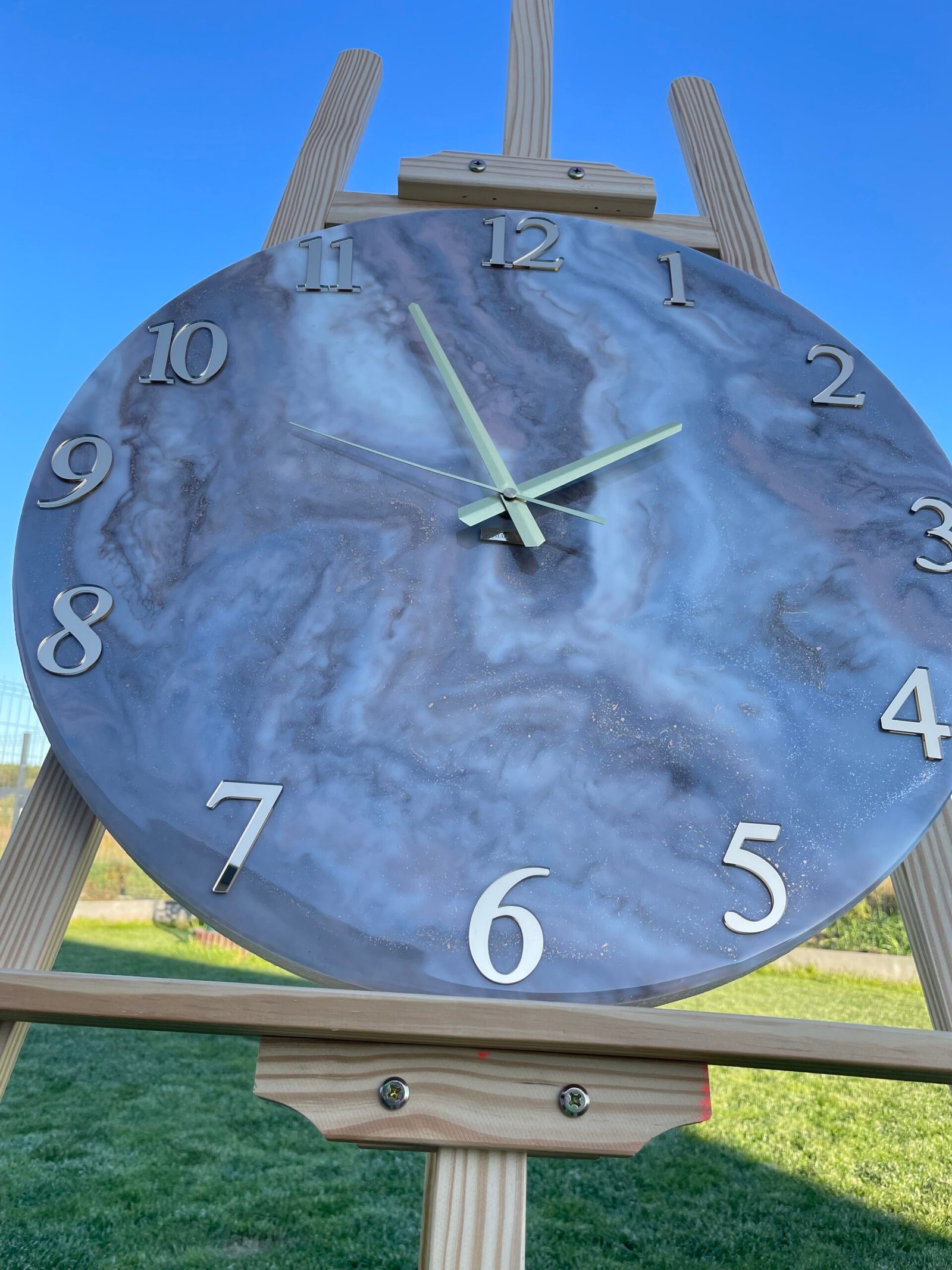 Laikrodis "Rudas marmuras3" 50cm - Image 3