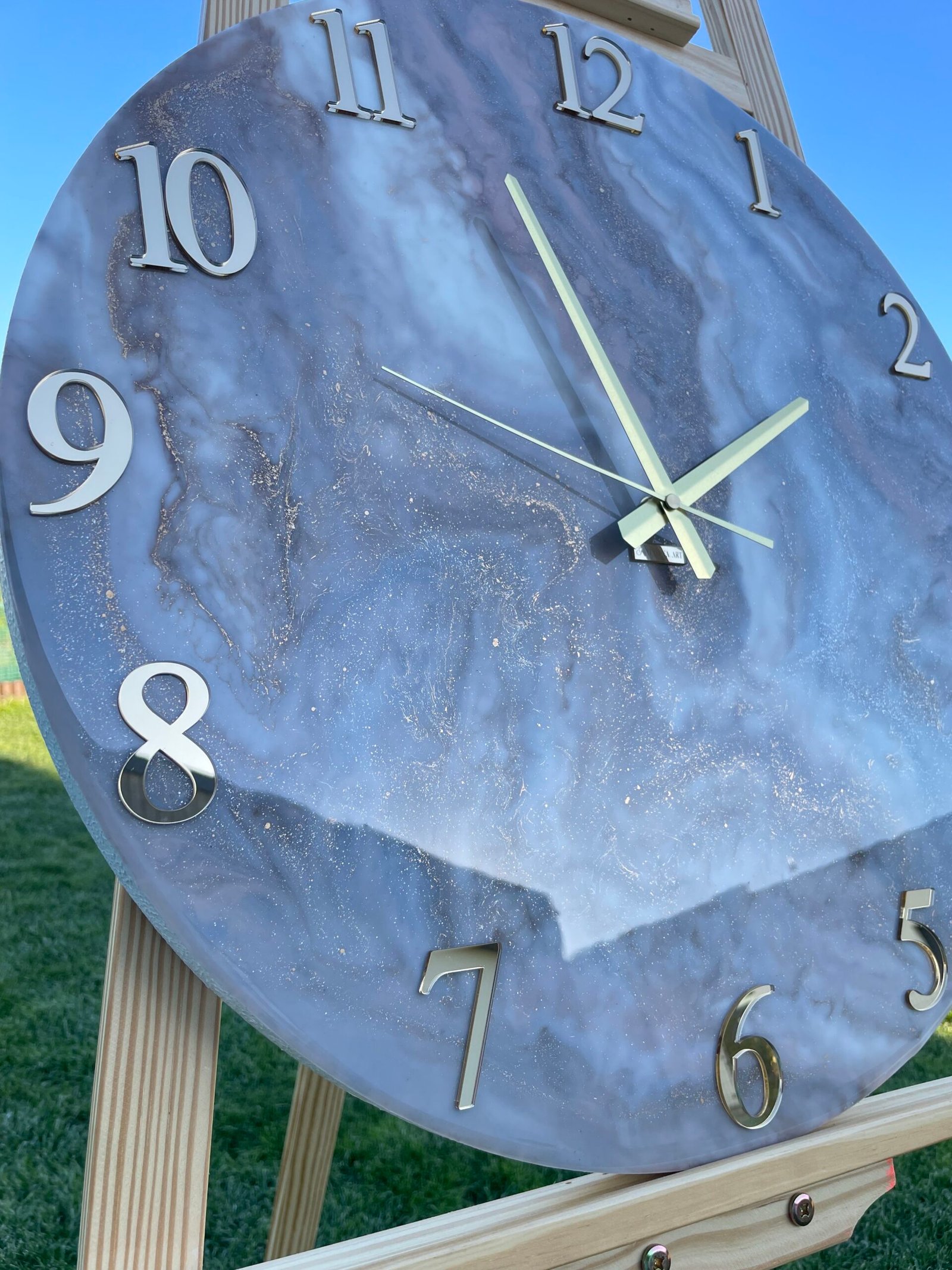 Laikrodis "Rudas marmuras3" 50cm - Image 4