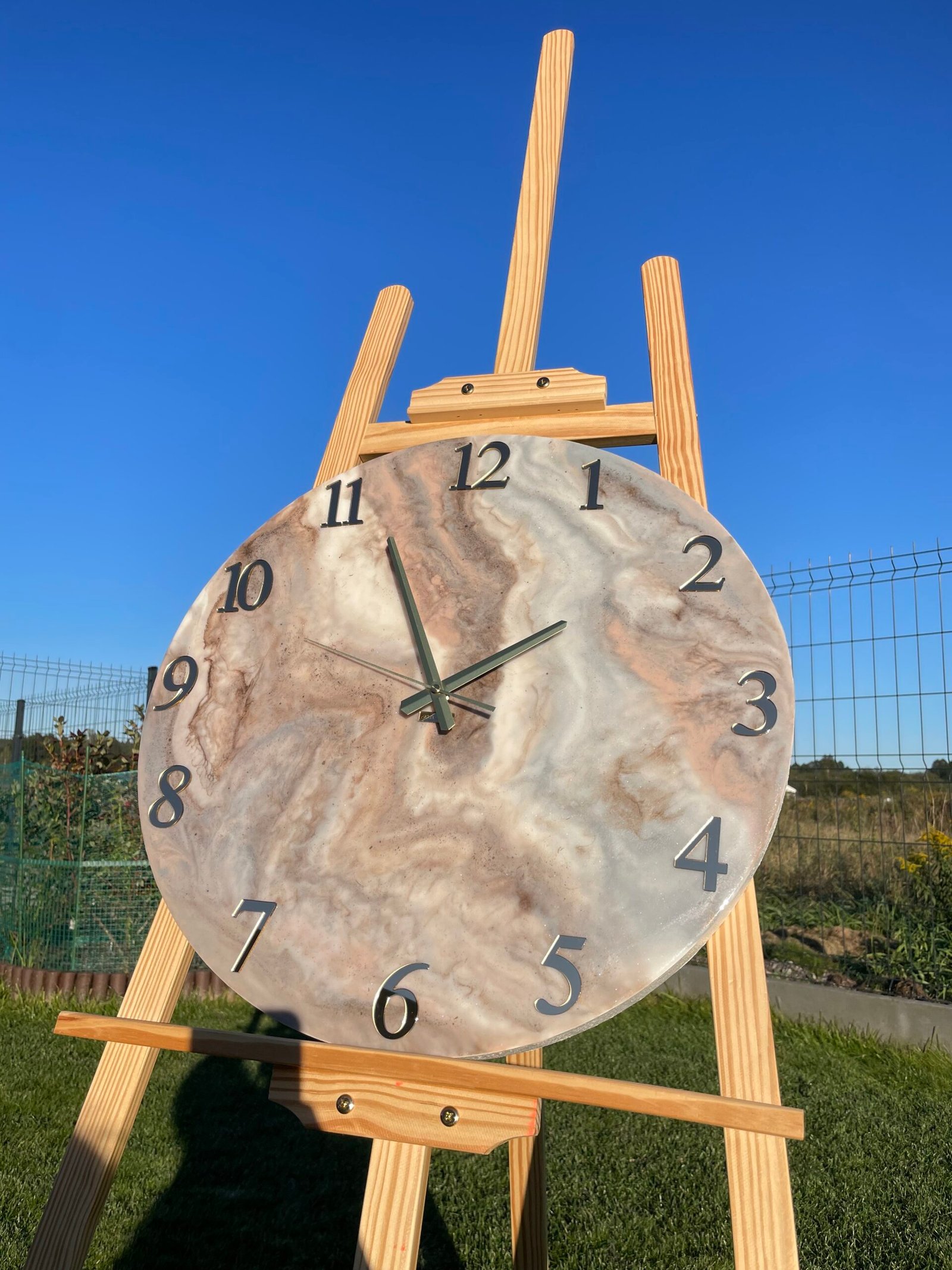 Laikrodis "Rudas marmuras3" 50cm - Image 11