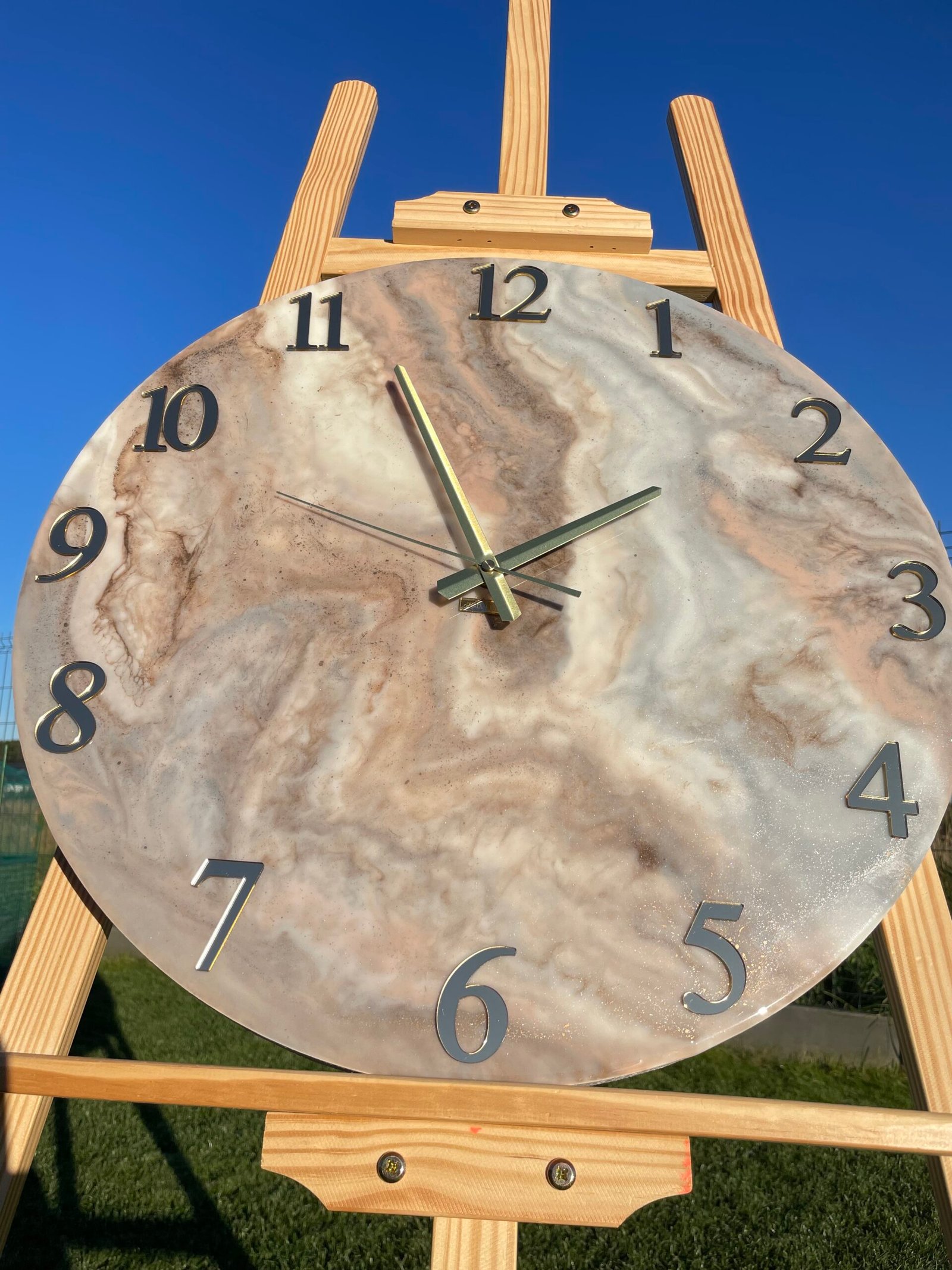 Laikrodis "Rudas marmuras3" 50cm - Image 10