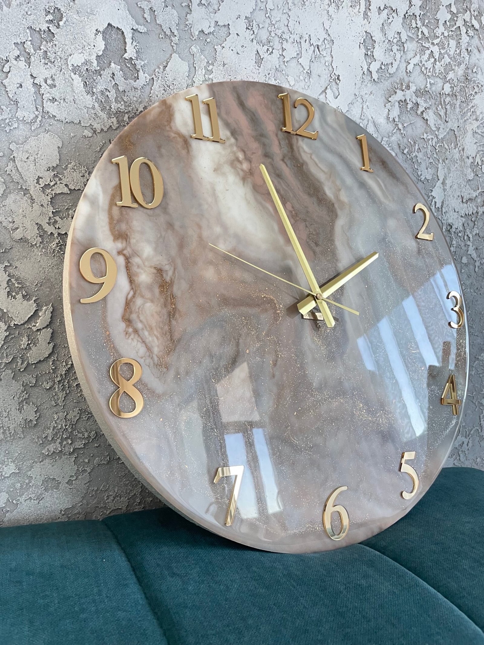 Laikrodis "Rudas marmuras3" 50cm - Image 7
