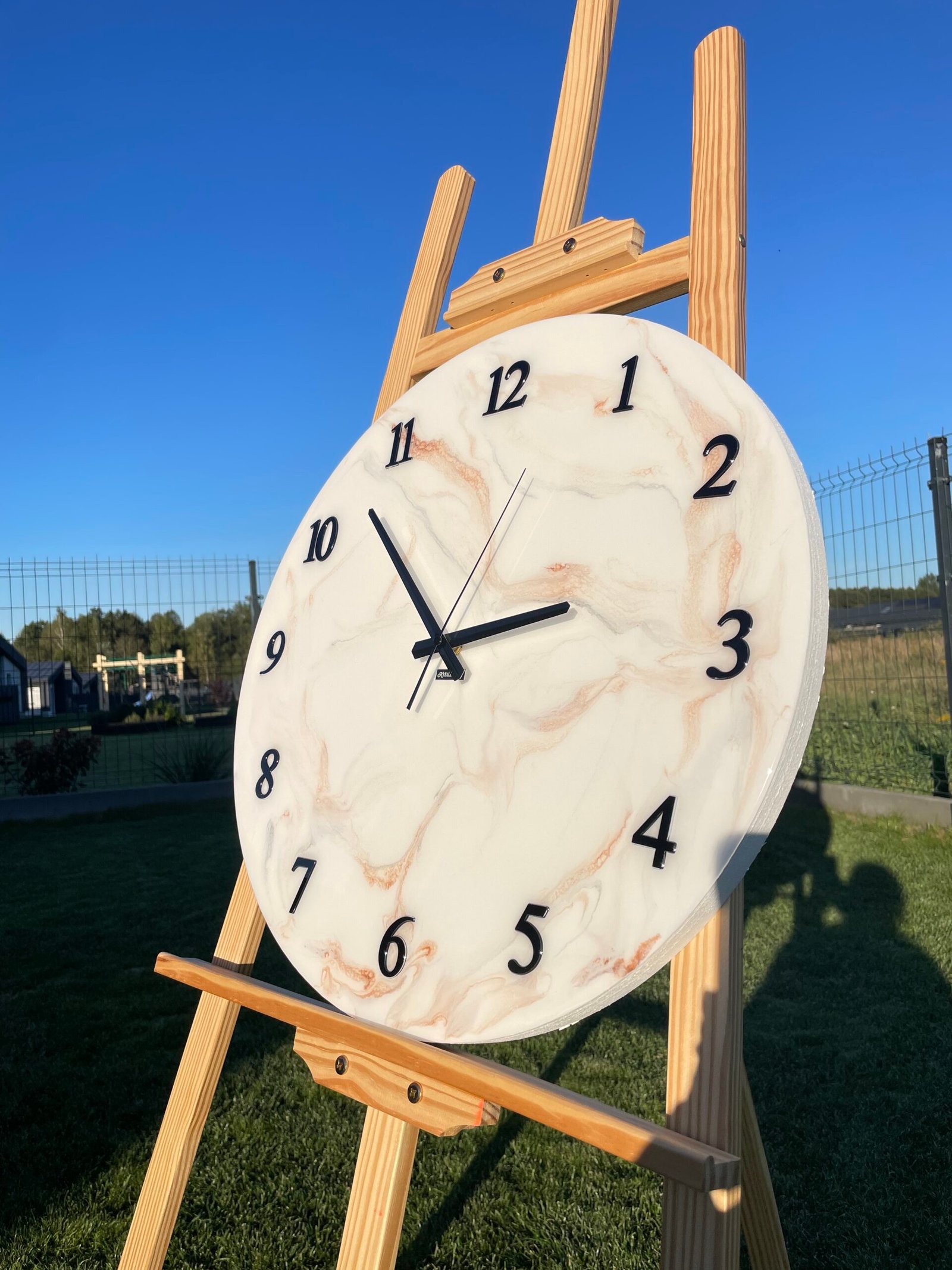 Laikrodis "Baltas marmuras2" 50cm - Image 3