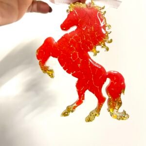 Eglutės žaisliukas “Raudonas arkliukas"