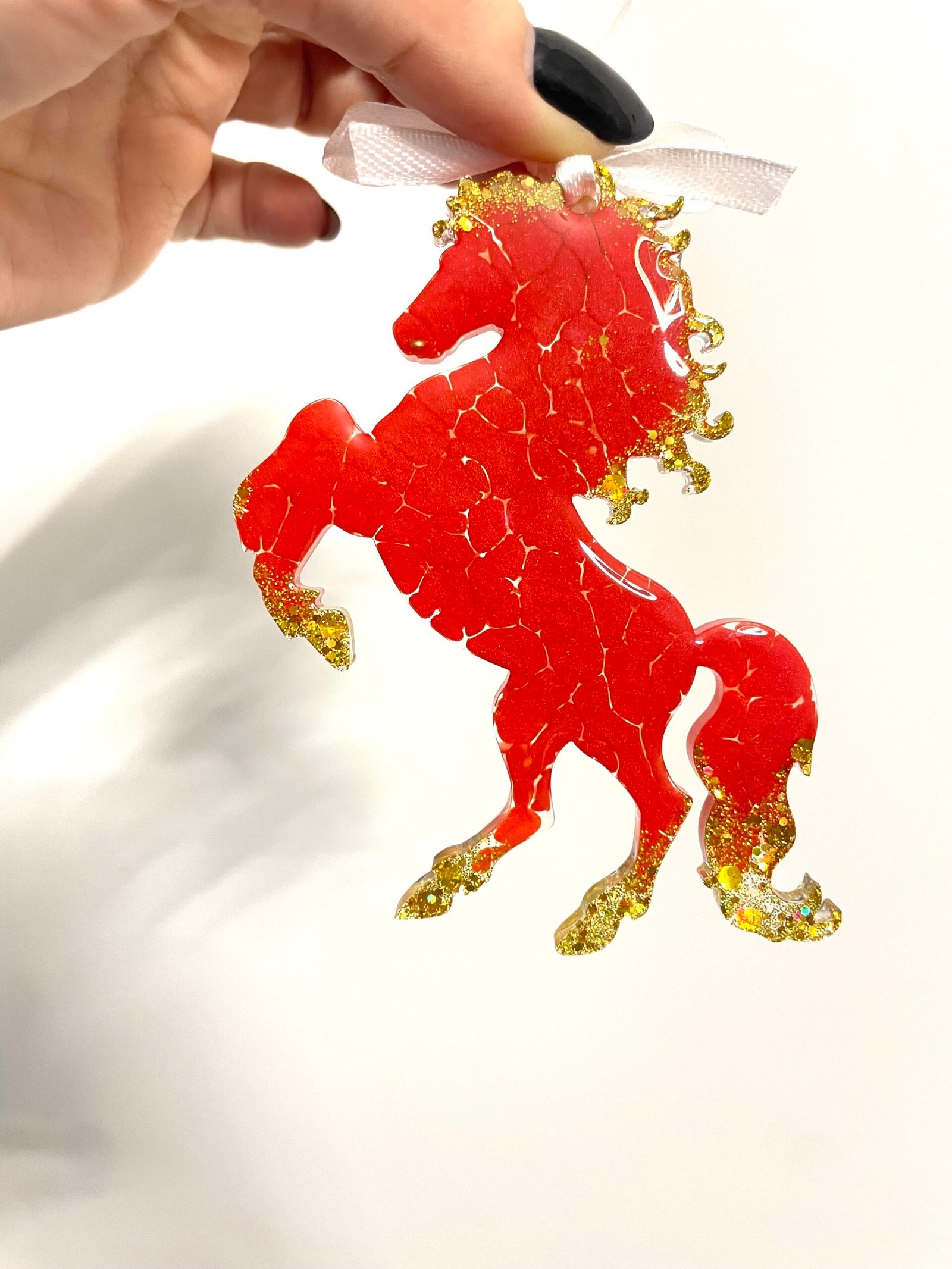 Eglutės žaisliukas “Raudonas arkliukas"